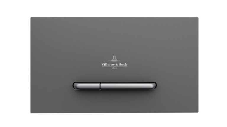 Betätigungsplatte, Villeroy & Boch, anthrazit, Duo-Taste